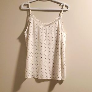 White with black dots cami